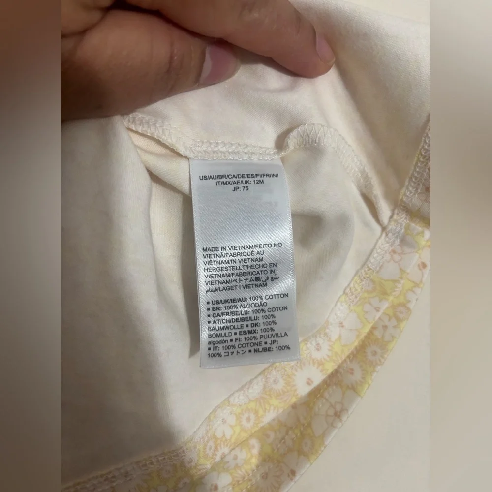 Amazon Essentials yellow floral dress for girls Size 12 Months
